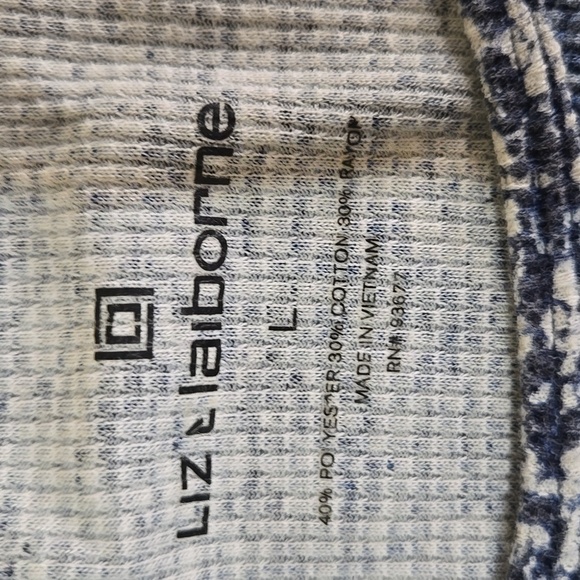 Liz Claiborne long sleeves top (L) A96 - Picture 8 of 9